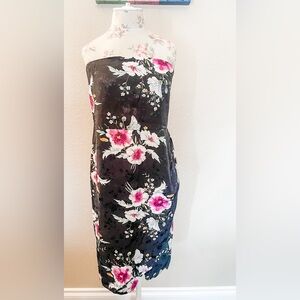 Woman’s strapless dress
